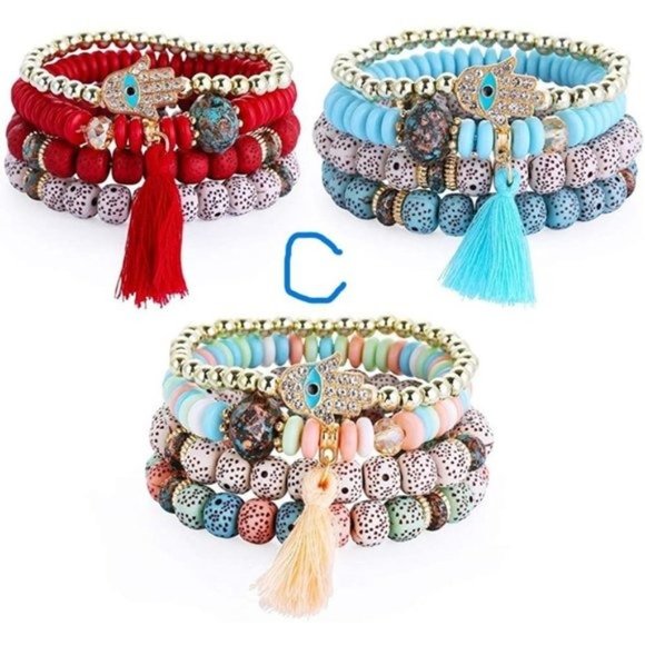 New Baoqin Boho Beaded Bracelets for Women - Charm Stackable Multilayer … - Picture 6 of 11